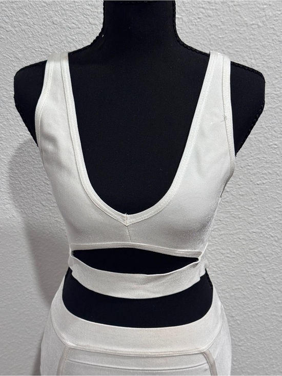 House of CB Dresses & Skirts - House of CB MEDIUM White Bandage Skirt and Top Set- Women's Stretch Midi Skirt